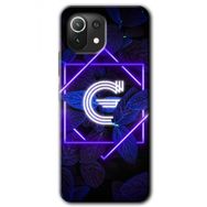 Xiaomi Mi 11 Dark Neon Yaprak G Harfi Baskılı Uyumlu Silikon Kılıf