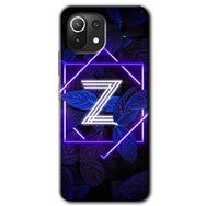 Xiaomi Mi 11 Dark Neon Yaprak Z Harfi Baskılı Uyumlu Silikon Kılıf