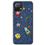 Xiaomi Mi 11 Kedi Galaksi Baskılı Uyumlu Silikon Kılıf