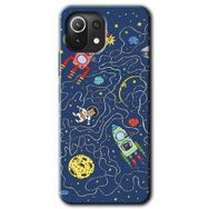 Xiaomi Mi 11 Lite Hd Desen Baskılı Kedi Galaksi Arka Kapak Kılıf