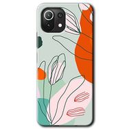 Xiaomi Mi 11 Lite Hd Desen Baskılı Vektör Çiçekler Arka Kapak Kılıf