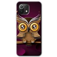 Xiaomi Mi 11 Owl Bird Branch Baskılı Uyumlu Silikon Kılıf