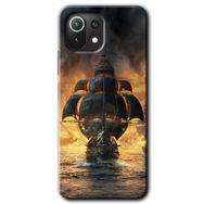 Xiaomi Mi 11 Siyah İnci Baskılı Uyumlu Silikon Kılıf