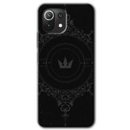 Xiaomi Mi 11 Siyah Mandala 1 Baskılı Uyumlu Silikon Kılıf
