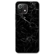 Xiaomi Mi 11 Siyah Mermer Baskılı Uyumlu Silikon Kılıf