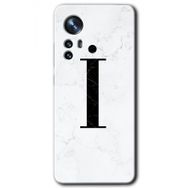 Xiaomi Mi 12 Beyaz Mermer Desenli I Harfi Baskılı Uyumlu Silikon Kılıf