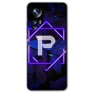 Xiaomi Mi 12 Dark Neon Yaprak P Harfi Baskılı Uyumlu Silikon Kılıf