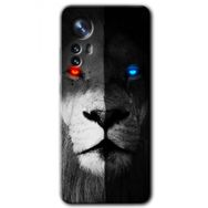 Xiaomi Mi 12 Fire and Ice Lion Baskılı Uyumlu Silikon Kılıf