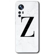 Xiaomi Mi 12 Pro Beyaz Mermer Desenli Z Harfi Baskılı Uyumlu Silikon Kılıf