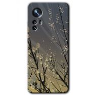 Xiaomi Mi 12 Pro Branches Flowers Baskılı Uyumlu Silikon Kılıf