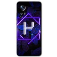 Xiaomi Mi 12 Pro Dark Neon Yaprak H Harfi Baskılı Uyumlu Silikon Kılıf