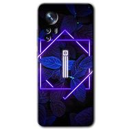 Xiaomi Mi 12 Pro Dark Neon Yaprak İ Harfi Baskılı Uyumlu Silikon Kılıf