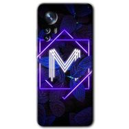 Xiaomi Mi 12 Pro Dark Neon Yaprak M Harfi Baskılı Uyumlu Silikon Kılıf
