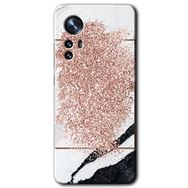 Xiaomi Mi 12 Pro Simli Mermer Baskılı Uyumlu Silikon Kılıf