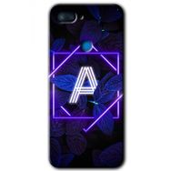 Xiaomi Mi 8 Lite Dark Neon Yaprak A Harfi Baskılı Uyumlu Silikon Kılıf