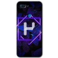 Xiaomi Mi 8 Lite Dark Neon Yaprak H Harfi Baskılı Uyumlu Silikon Kılıf