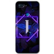 Xiaomi Mi 8 Lite Dark Neon Yaprak İ Harfi Baskılı Uyumlu Silikon Kılıf