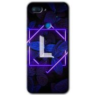 Xiaomi Mi 8 Lite Dark Neon Yaprak L Harfi Baskılı Uyumlu Silikon Kılıf