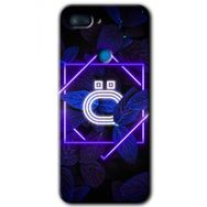 Xiaomi Mi 8 Lite Dark Neon Yaprak Ö Harfi Baskılı Uyumlu Silikon Kılıf