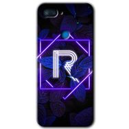 Xiaomi Mi 8 Lite Dark Neon Yaprak R Harfi Baskılı Uyumlu Silikon Kılıf