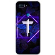 Xiaomi Mi 8 Lite Dark Neon Yaprak T Harfi Baskılı Uyumlu Silikon Kılıf