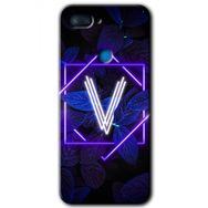 Xiaomi Mi 8 Lite Dark Neon Yaprak V Harfi Baskılı Uyumlu Silikon Kılıf