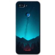 Xiaomi Mi 8 Lite Night Fores Mount Baskılı Uyumlu Silikon Kılıf
