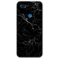 Xiaomi Mi 8 Lite Siyah Mermer Baskılı Uyumlu Silikon Kılıf