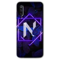 Xiaomi Mi 9 SE Dark Neon Yaprak N Harfi Baskılı Uyumlu Silikon Kılıf