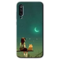 Xiaomi Mi 9 SE Kedili Kız Baskılı Uyumlu Silikon Kılıf