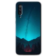 Xiaomi Mi 9 SE Night Fores Mount Baskılı Uyumlu Silikon Kılıf