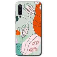 Xiaomi Mi 9 Vektör Çiçekler Baskılı Uyumlu Silikon Kılıf