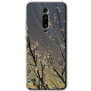 Xiaomi Mi 9T Branches Flowers Baskılı Uyumlu Silikon Kılıf