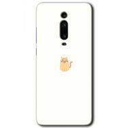 Xiaomi Mi 9T Cat Minimalism Baskılı Uyumlu Silikon Kılıf