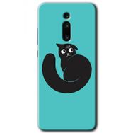 Xiaomi Mi 9T Cat Vector Baskılı Uyumlu Silikon Kılıf