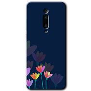 Xiaomi Mi 9T Çizim Çiçekleri Baskılı Uyumlu Silikon Kılıf