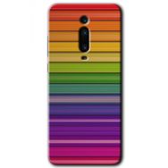 Xiaomi Mi 9T Colorful Lines Baskılı Uyumlu Silikon Kılıf