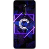 Xiaomi Mi 9T Dark Neon Yaprak Ö Harfi Baskılı Uyumlu Silikon Kılıf