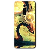 Xiaomi Mi 9T Digital Dragon Baskılı Uyumlu Silikon Kılıf