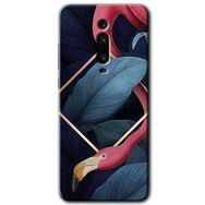 Xiaomi Mi 9T Flamingo Yaprak Baskılı Uyumlu Silikon Kılıf