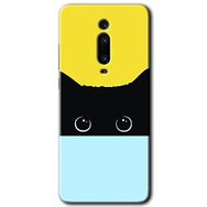 Xiaomi Mi 9T Kara Kedi Baskılı Uyumlu Silikon Kılıf