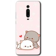 Xiaomi Mi 9T Kedi Aşkı Baskılı Uyumlu Silikon Kılıf