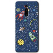 Xiaomi Mi 9T Kedi Galaksi Baskılı Uyumlu Silikon Kılıf