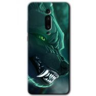 Xiaomi Mi 9T Yeşil Kurt Baskılı Uyumlu Silikon Kılıf