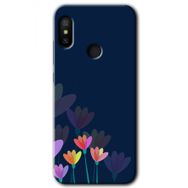Xiaomi Mi A2 Lite Çizim Çiçekleri Baskılı Uyumlu Silikon Kılıf