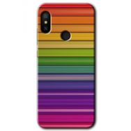 Xiaomi Mi A2 Lite Colorful Lines Baskılı Uyumlu Silikon Kılıf