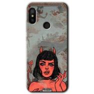Xiaomi Mi A2 Lite Devil Girl Baskılı Uyumlu Silikon Kılıf