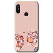 Xiaomi Mi A2 Lite Meyveli Süt Baskılı Uyumlu Silikon Kılıf