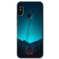 Xiaomi Mi A2 Lite Night Fores Mount Baskılı Uyumlu Silikon Kılıf