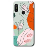 Xiaomi Mi A2 Lite Vektör Çiçekler Baskılı Uyumlu Silikon Kılıf